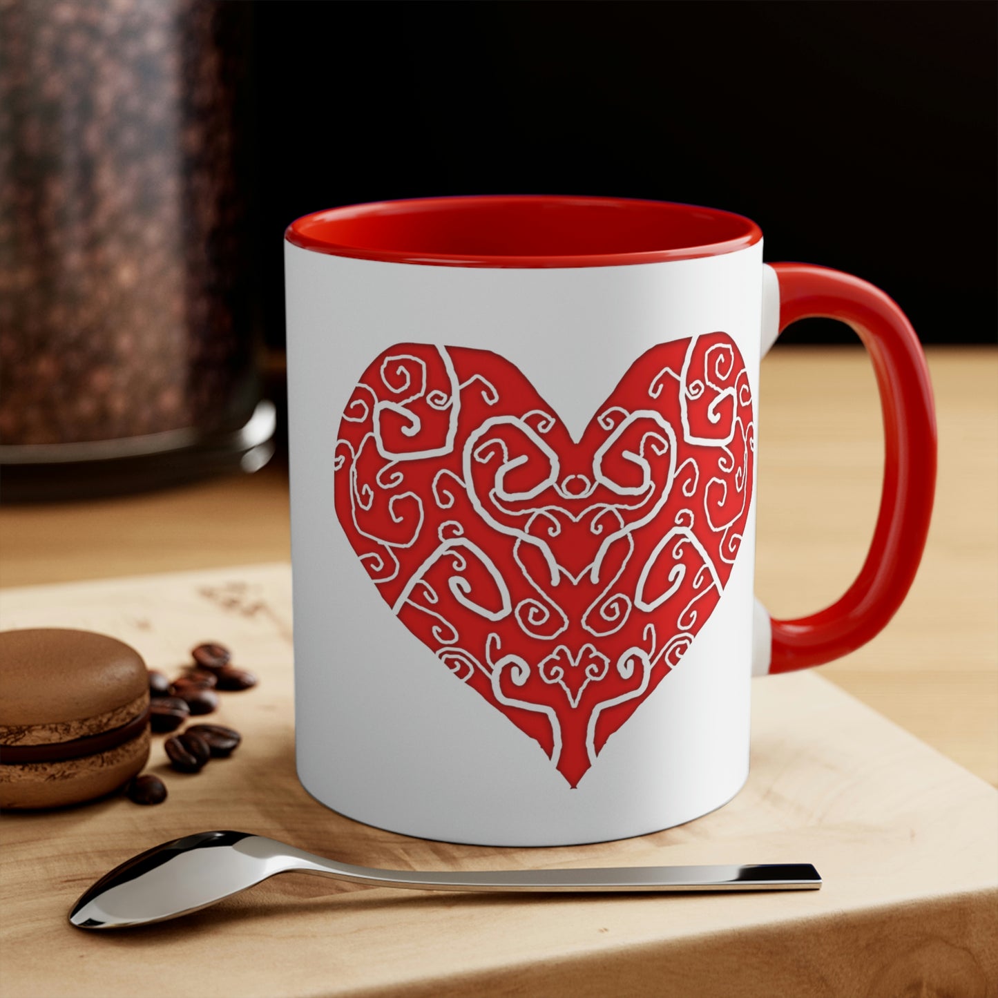 Heart Swirls Accent Mug