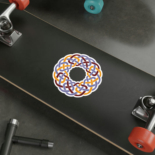Red Yellow Blue Celtic Knot Die-Cut Stickers