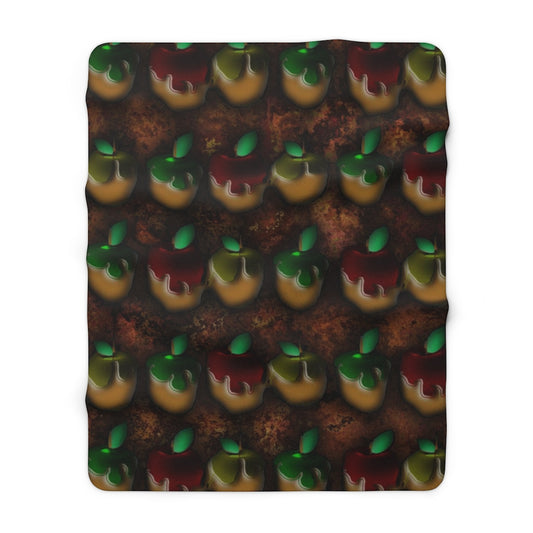 Caramel Apples Sherpa Fleece Blanket