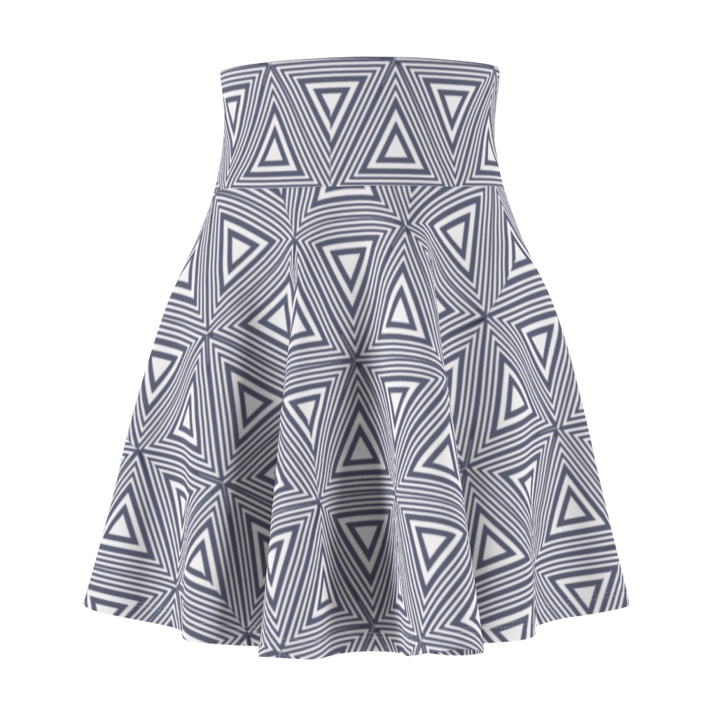 Gray Triangles Women's Skater Skirt