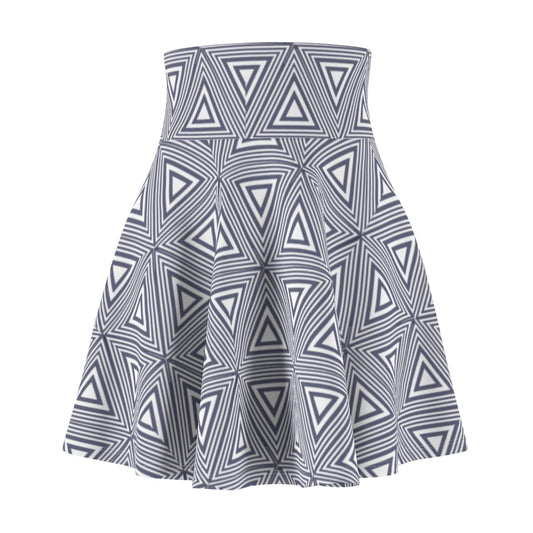 Gray Triangles Women's Skater Skirt