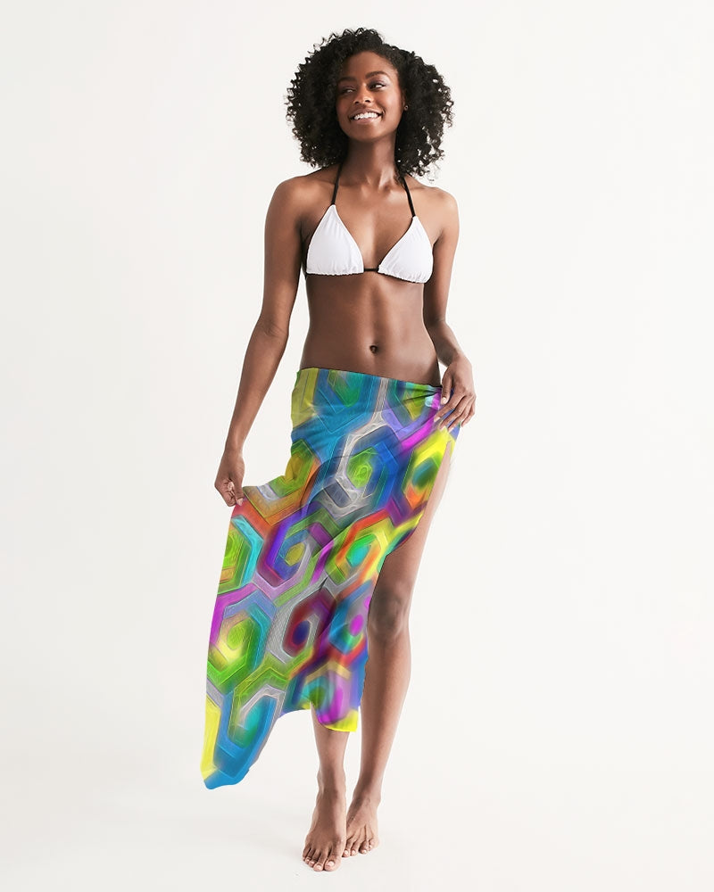 Colorful Hexagons Swim Cover Up