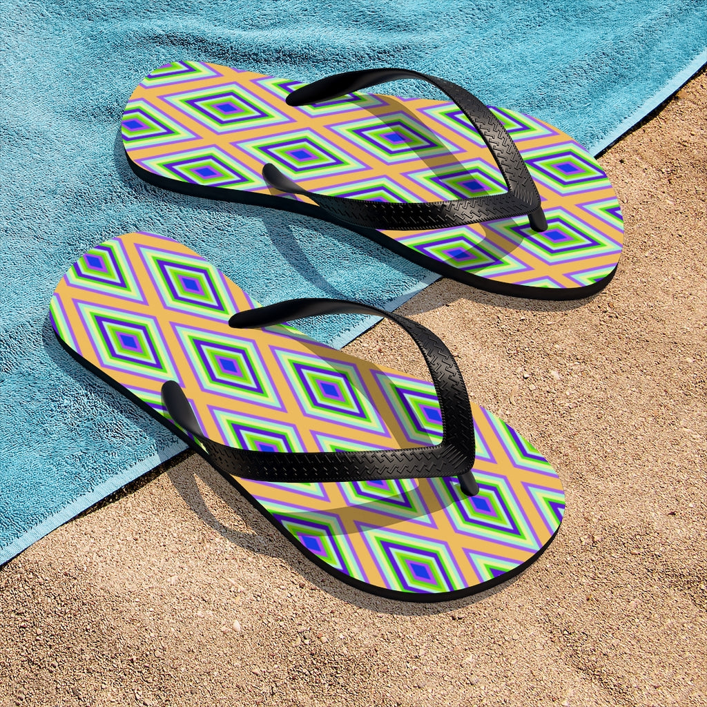 Colorful diamonds Variation 1 Unisex Flip-Flops