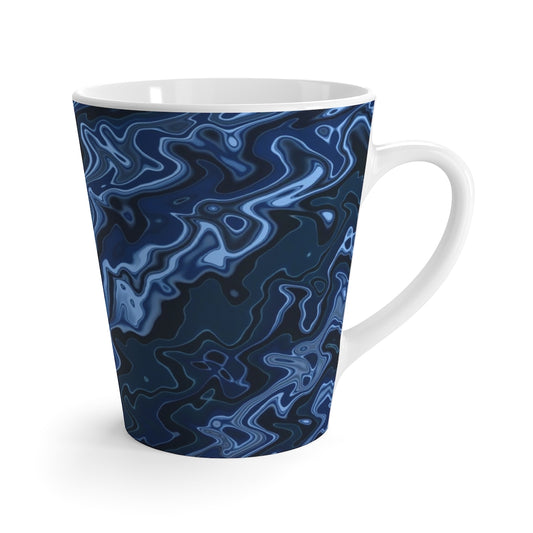 Melted Blue Chrome Latte mug