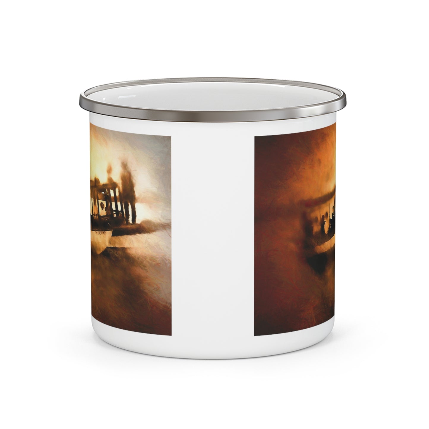 Boating Family Enamel Camping Mug
