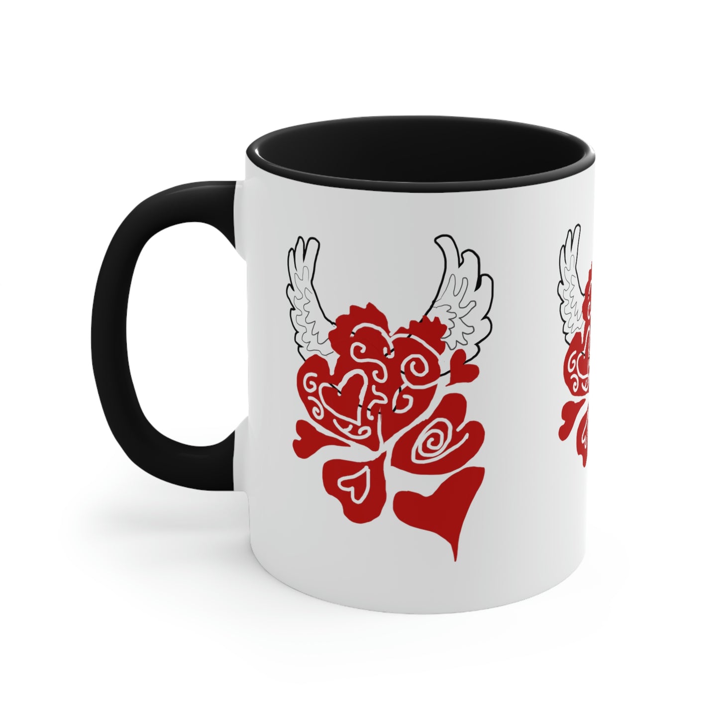 Hearts and Wings Accent Mug