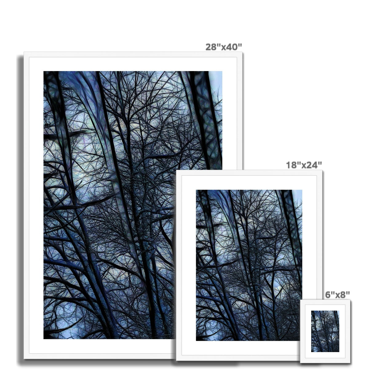 Twilight Icicles Framed & Mounted Print
