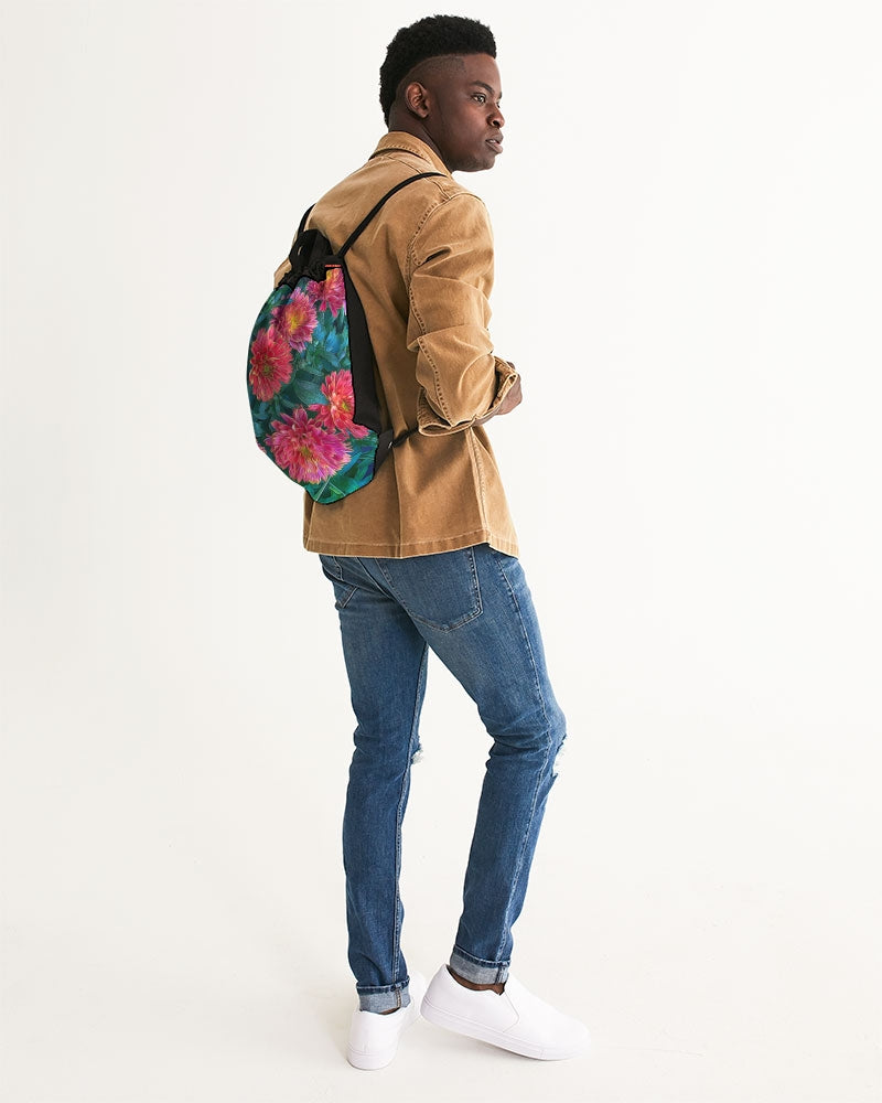 Warm Fall Mums Canvas Drawstring Bag