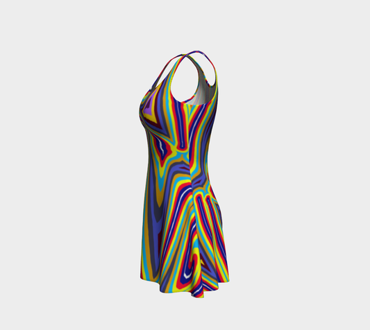 Curly Swirls Flare Dress