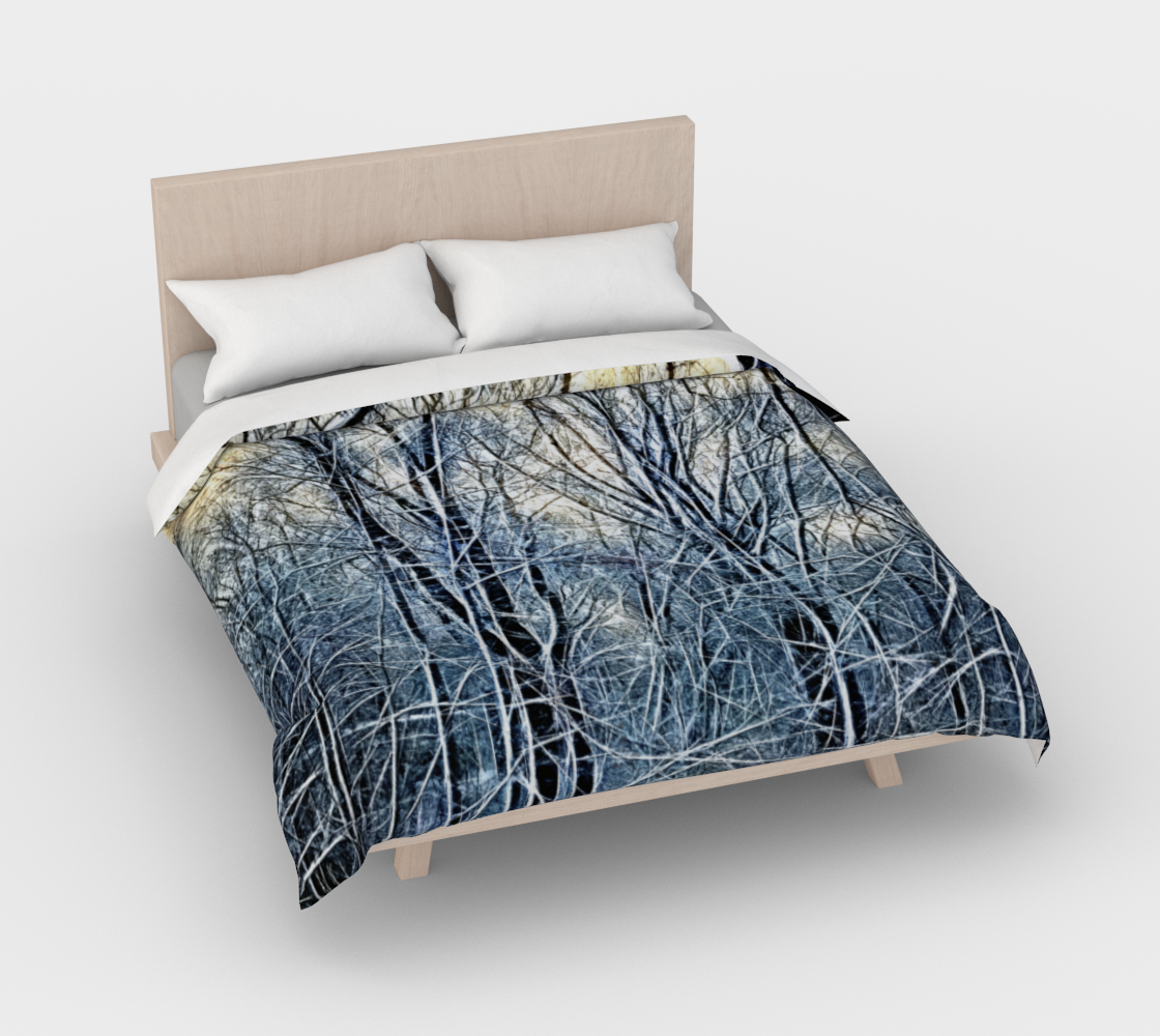 4 oclock Winter Landscape Duvet
