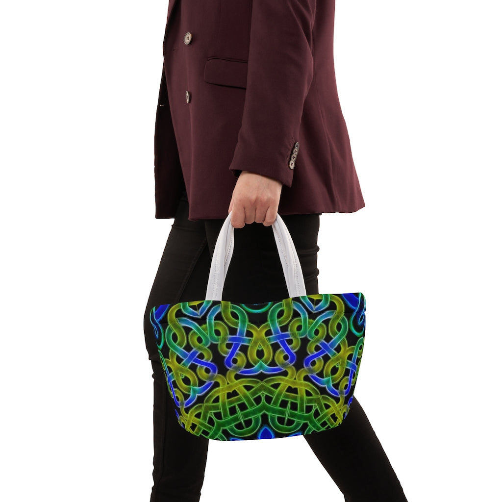 Blue Green Celtic Kaleidoscope Lunch Bag