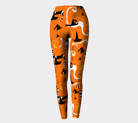 Witches Hats and Brooms Leggings