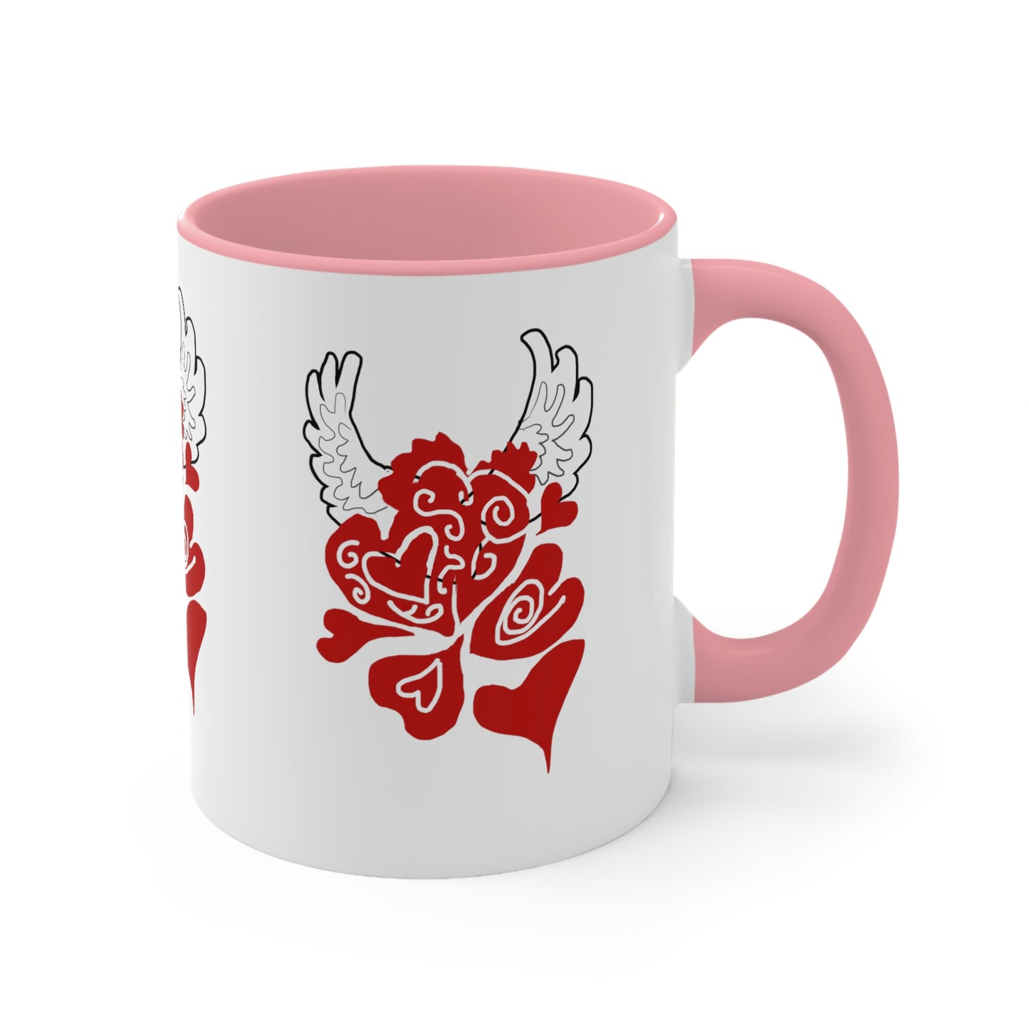 Hearts and Wings Accent Mug