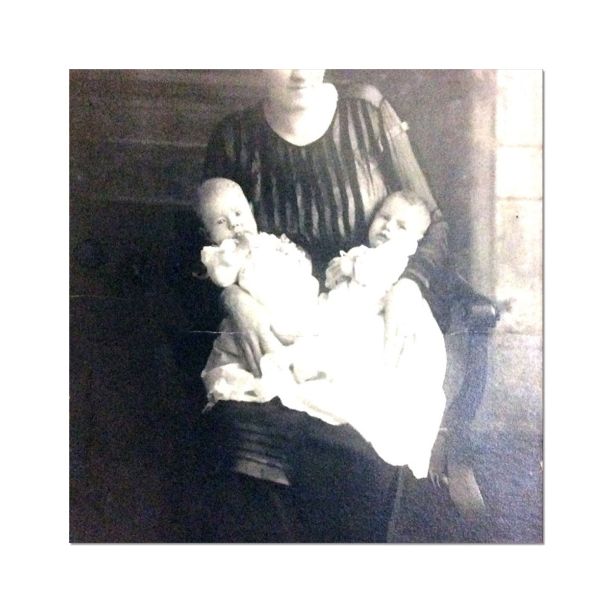 Early 1900s Mother and Twins Fine Art Print