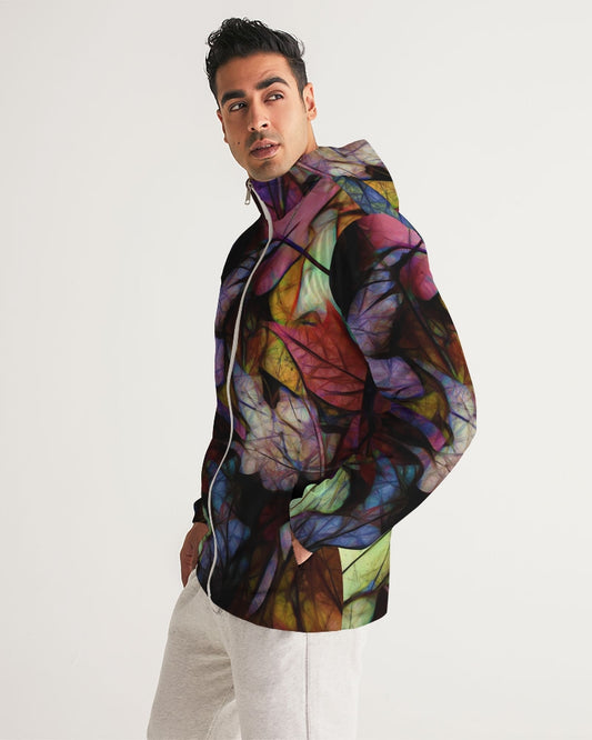 Fall Leaves Abstract Men's Windbreaker