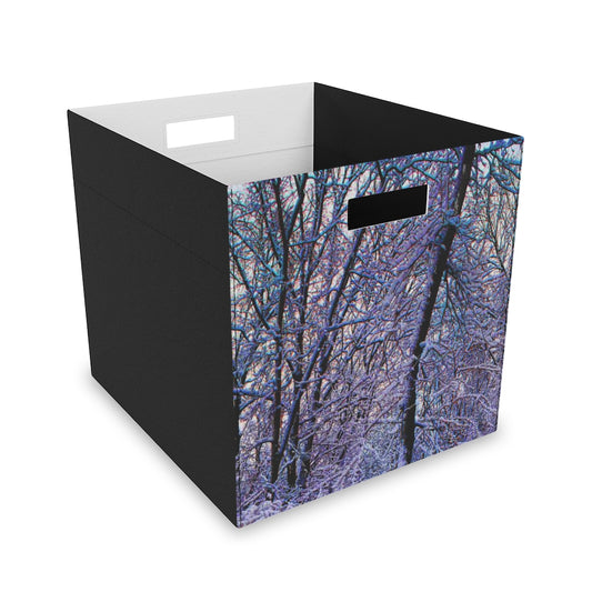 Pink and Blue Snow at Dawn Felt Storage Box
