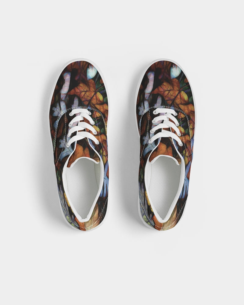 Mid October Leaves Women's Lace Up Canvas Shoe