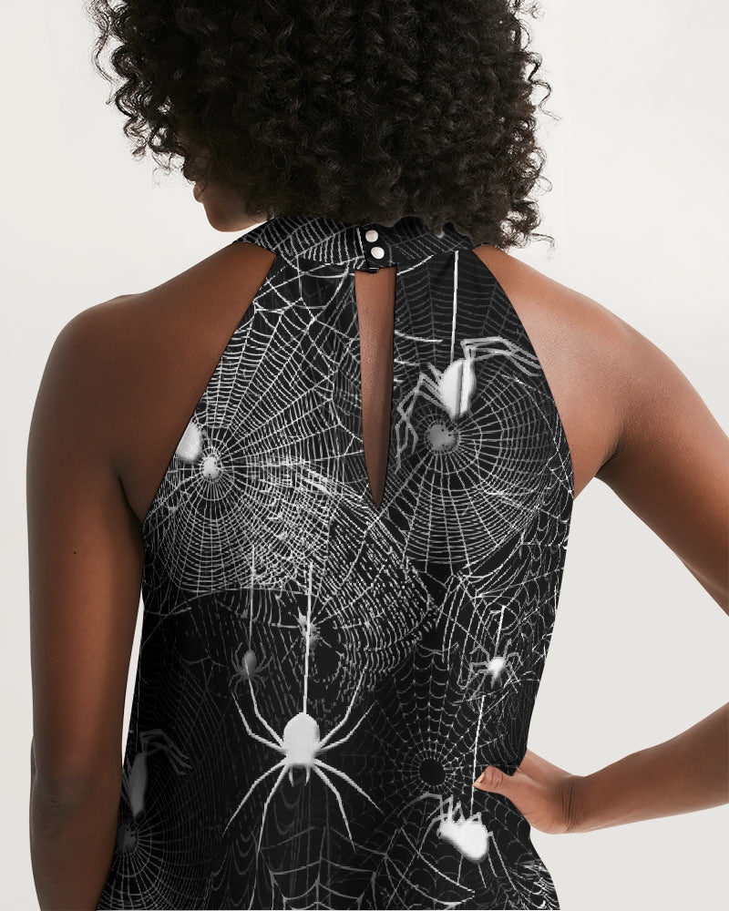 Spider Webs Women's Halter Dress
