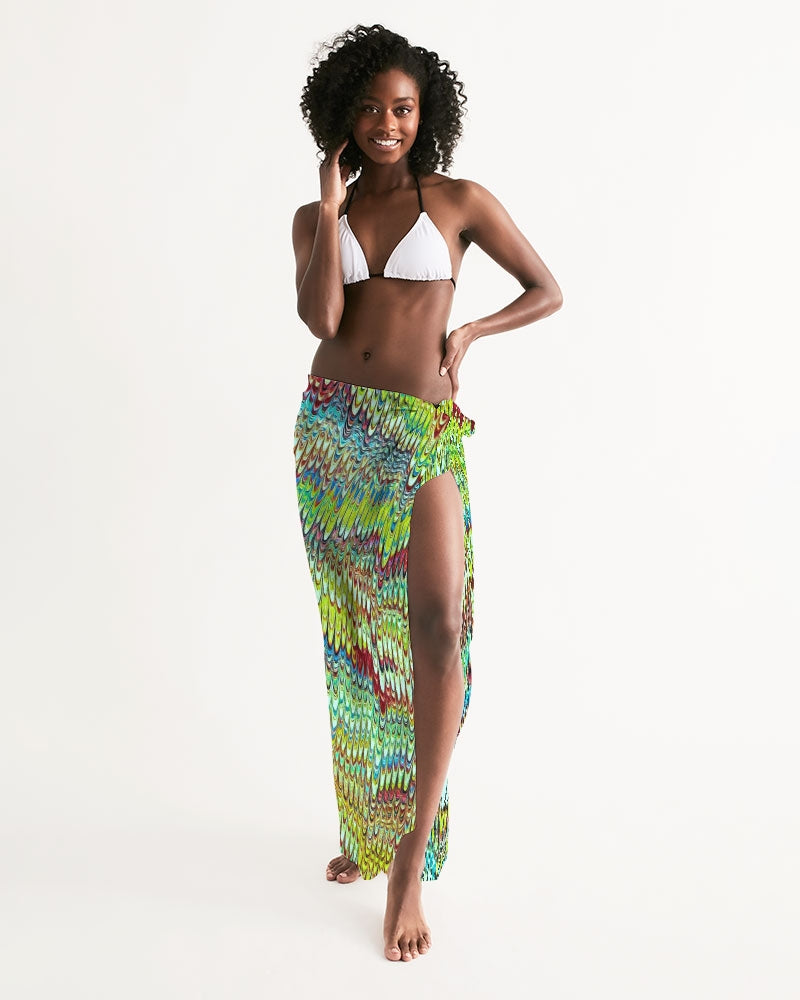 Cool Green Marbled Swim Cover Up