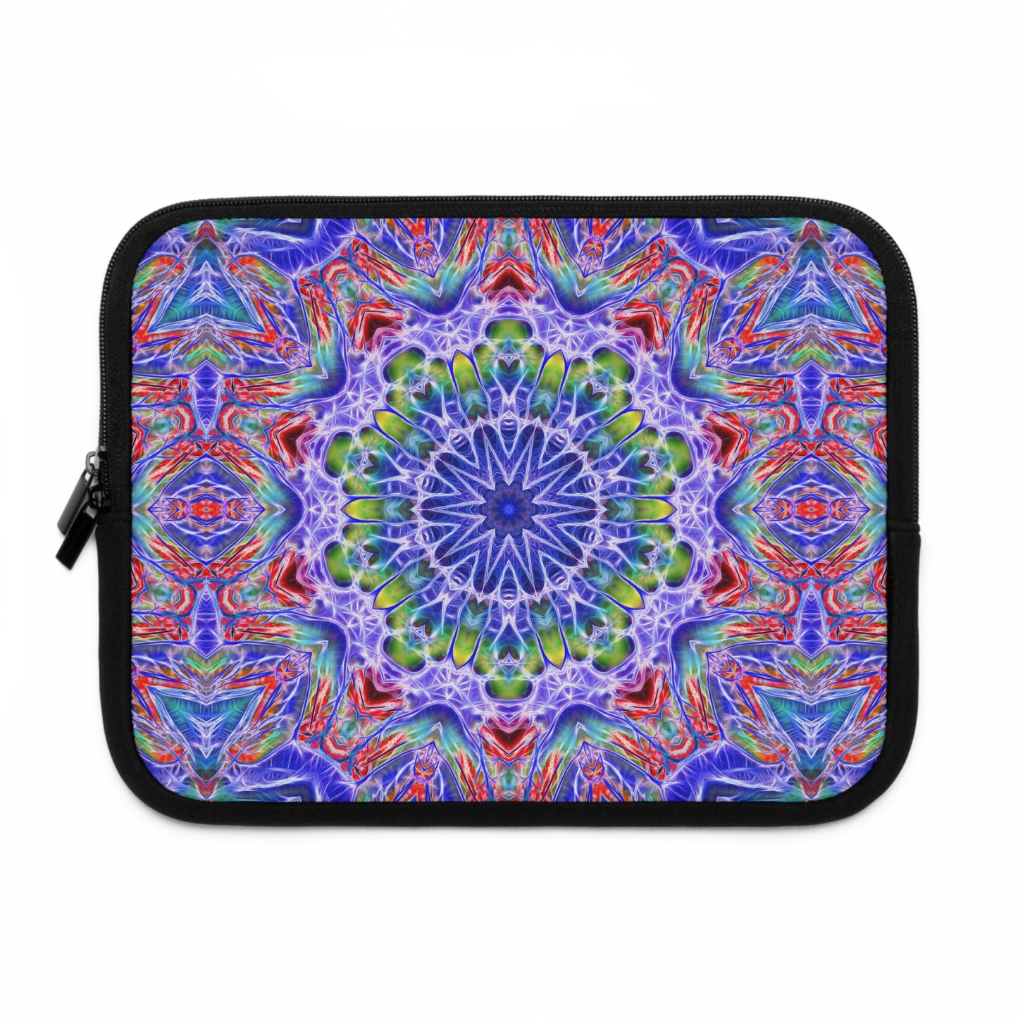 Blue Red Kaleidoscope Laptop Sleeve