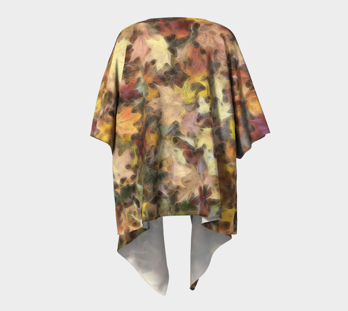 Light October Leaves Draped Kimono