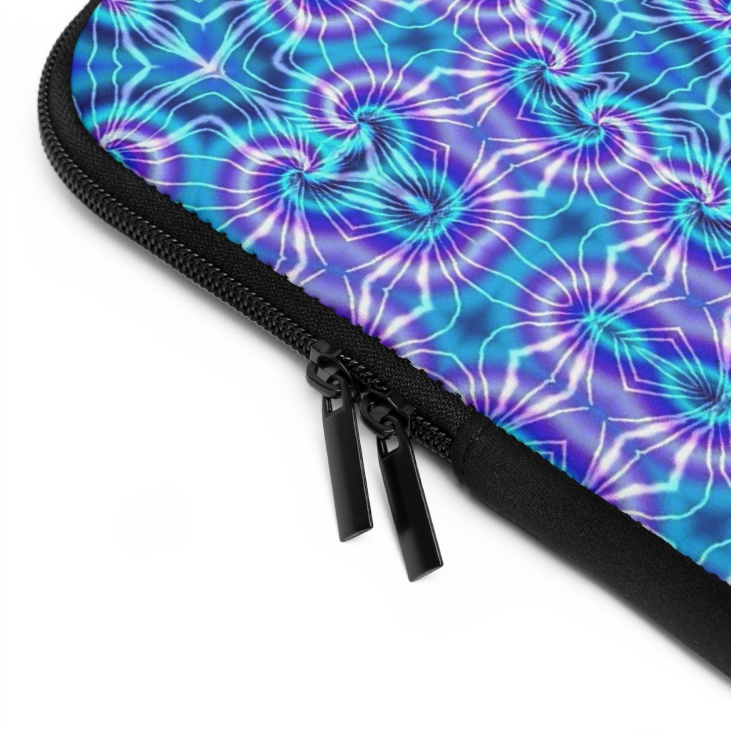Blue and Purple Tie Dye Kaleidoscope Laptop Sleeve