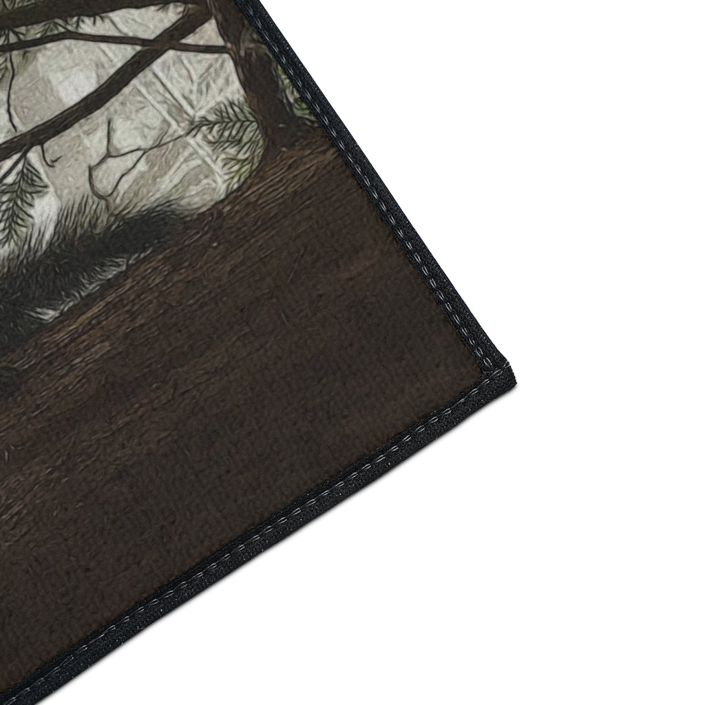 Squirrel On a Snowy Tree Heavy Duty Floor Mat