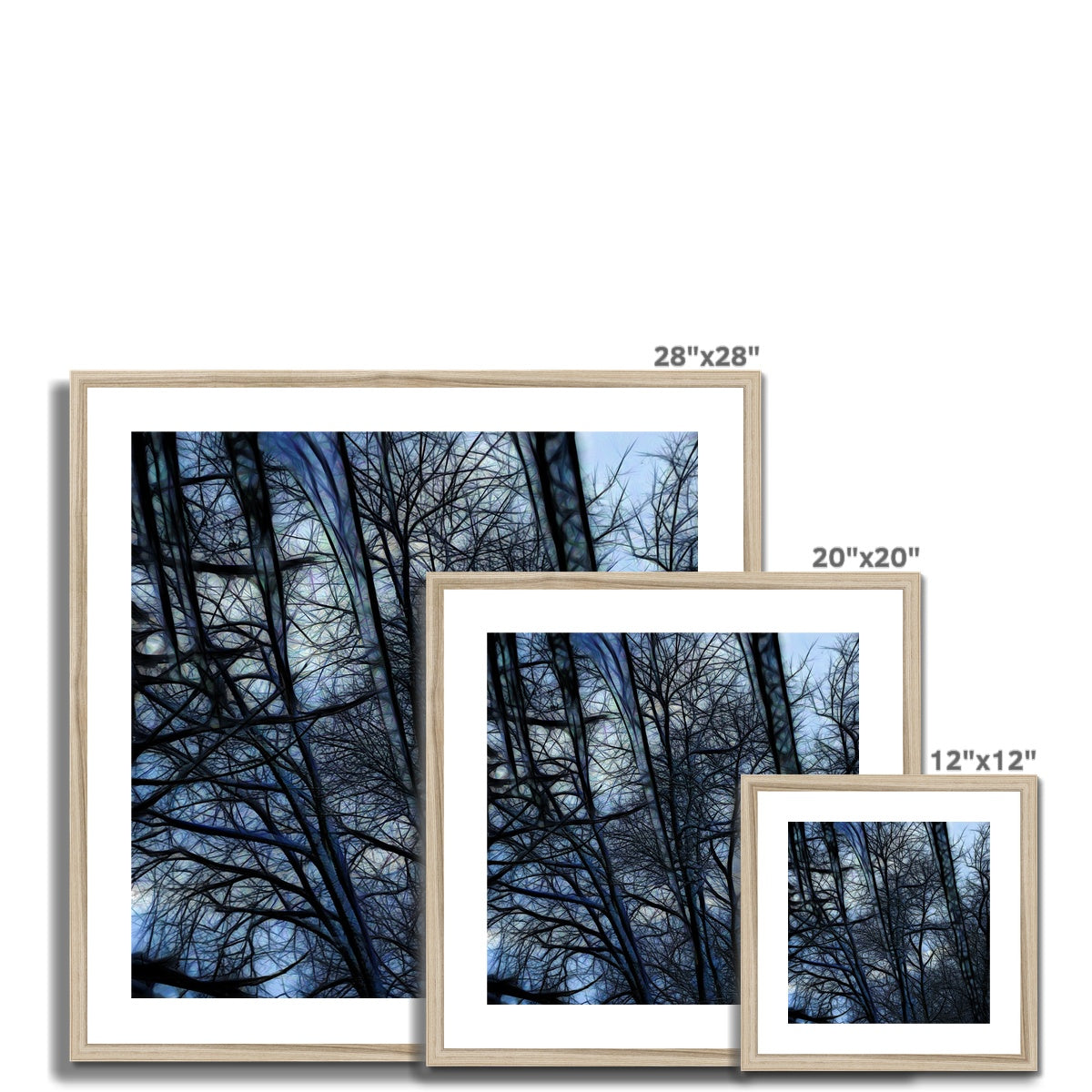 Twilight Icicles Framed & Mounted Print