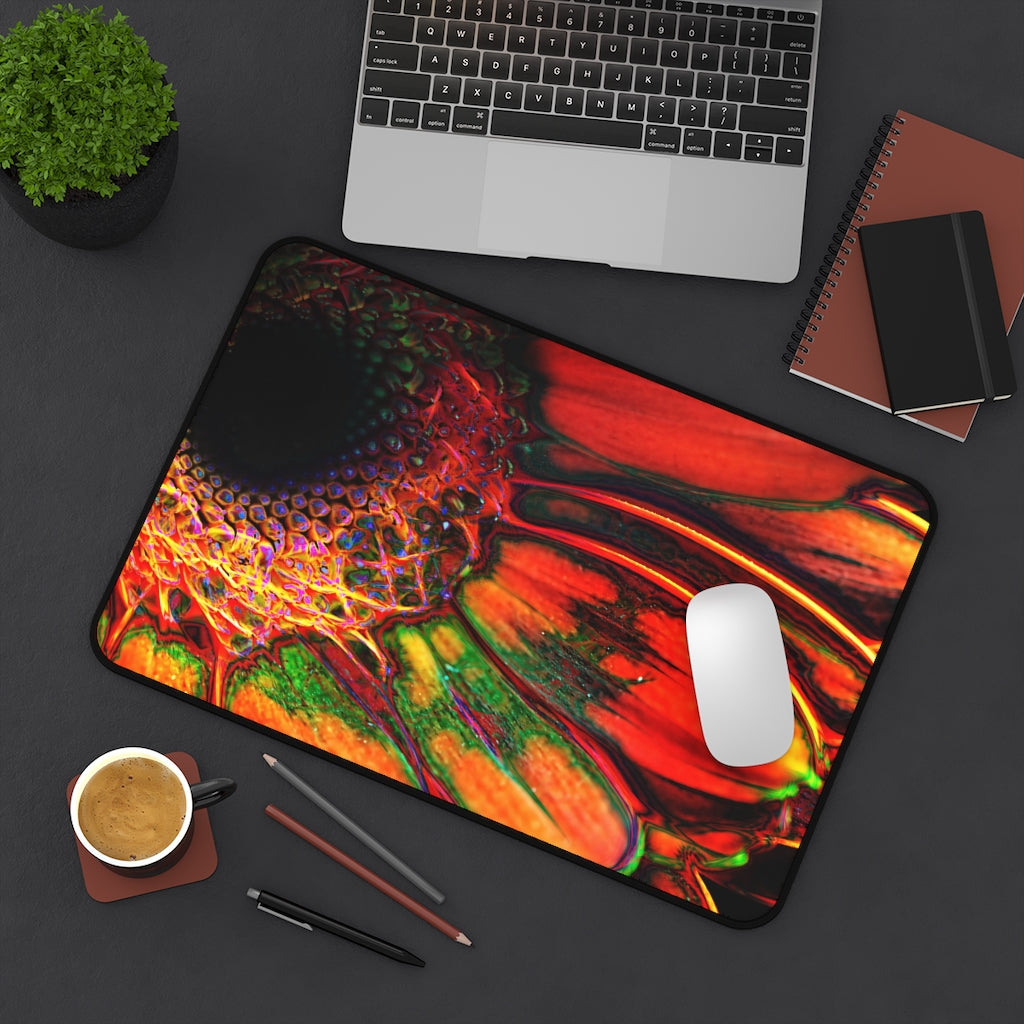 Orange Daisy Desk Mat