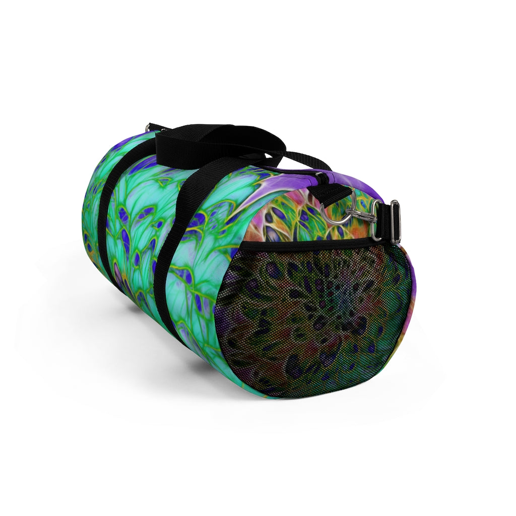 Abstract Peacock Chrysanthemum Duffel Bag