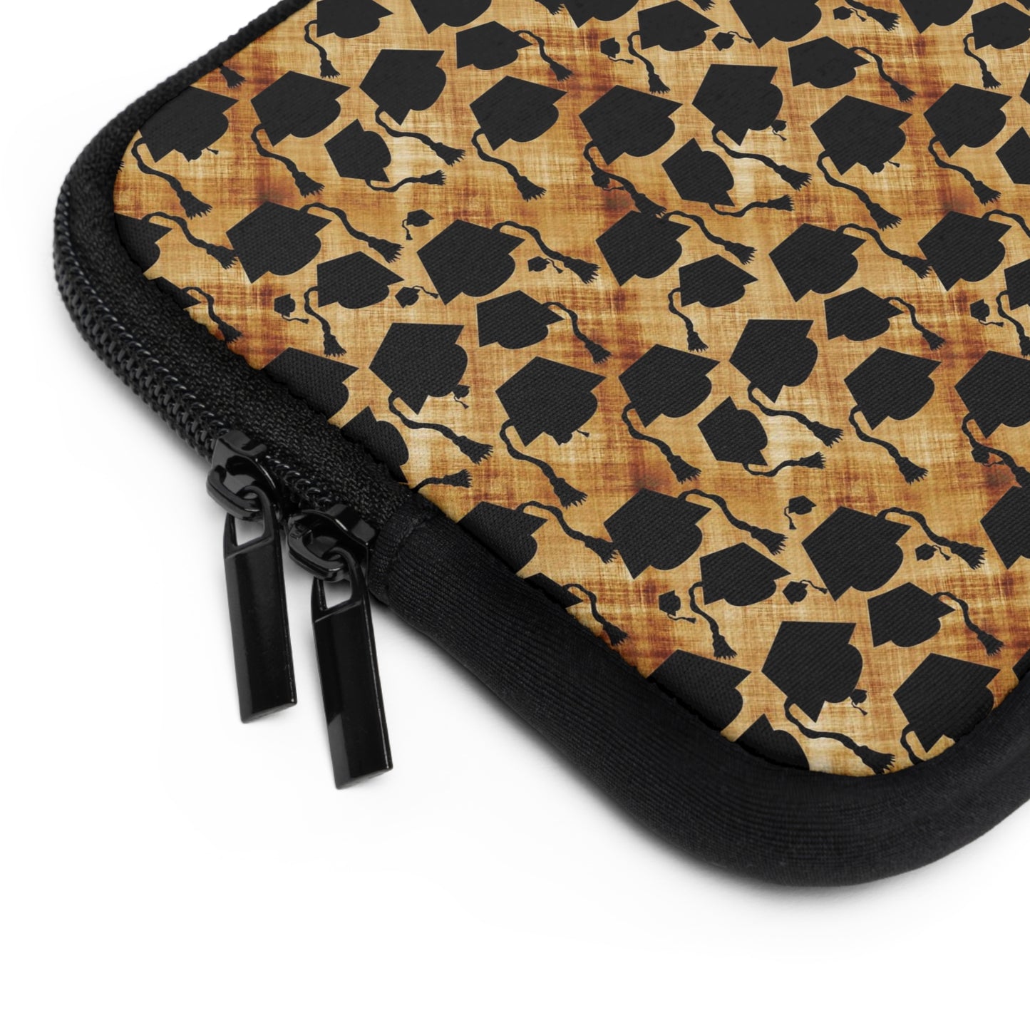 Graduation Hats Pattern Laptop Sleeve