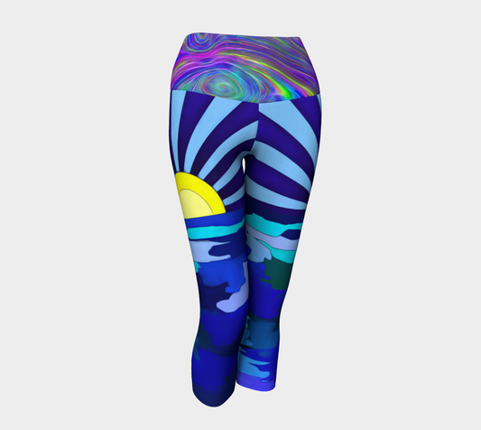 Sunset On The Lake Yoga Capris