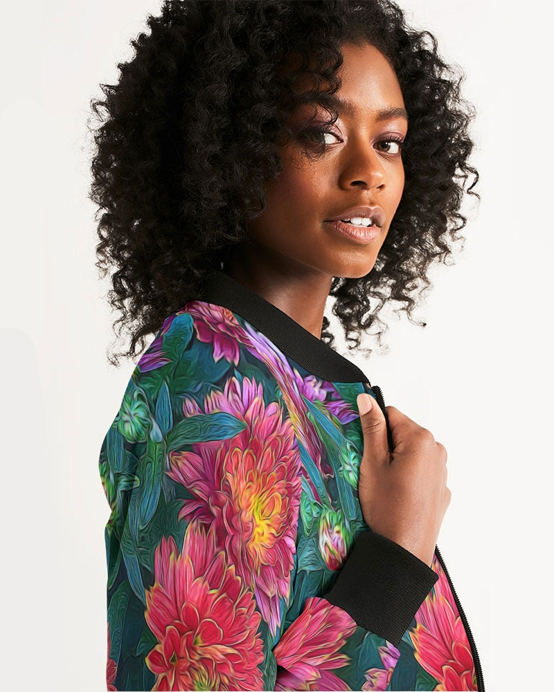 Warm Fall Mums Women's Bomber Jacket