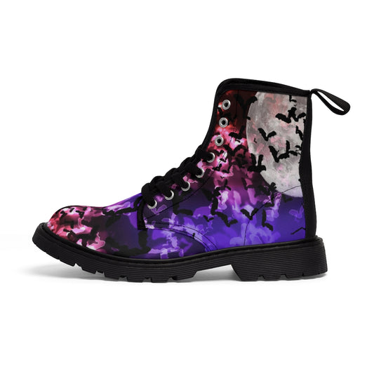 Bokeh Light Bats Women's Canvas Boots