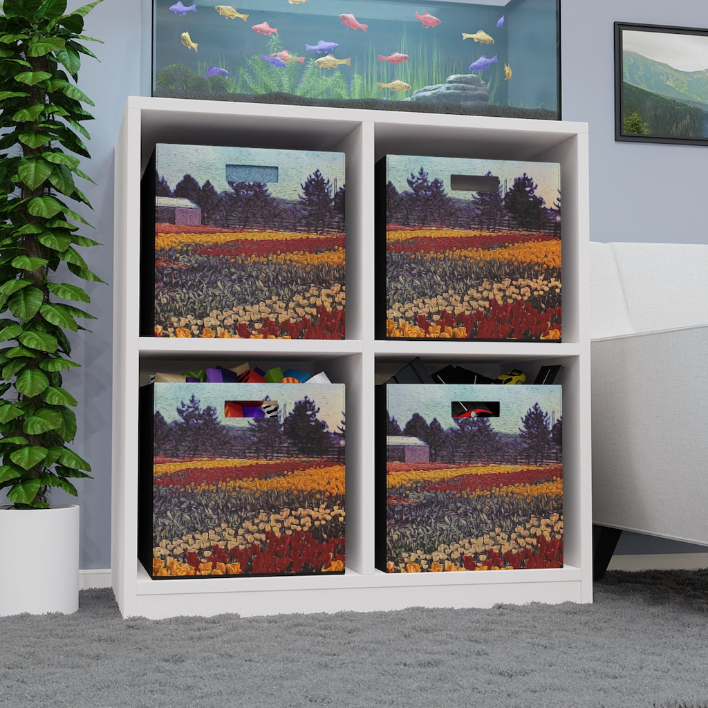 Field Of Tulips Felt Storage Box