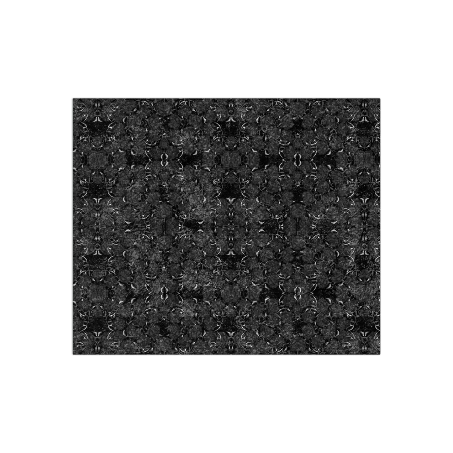 Black Roses Crushed Velvet Blanket