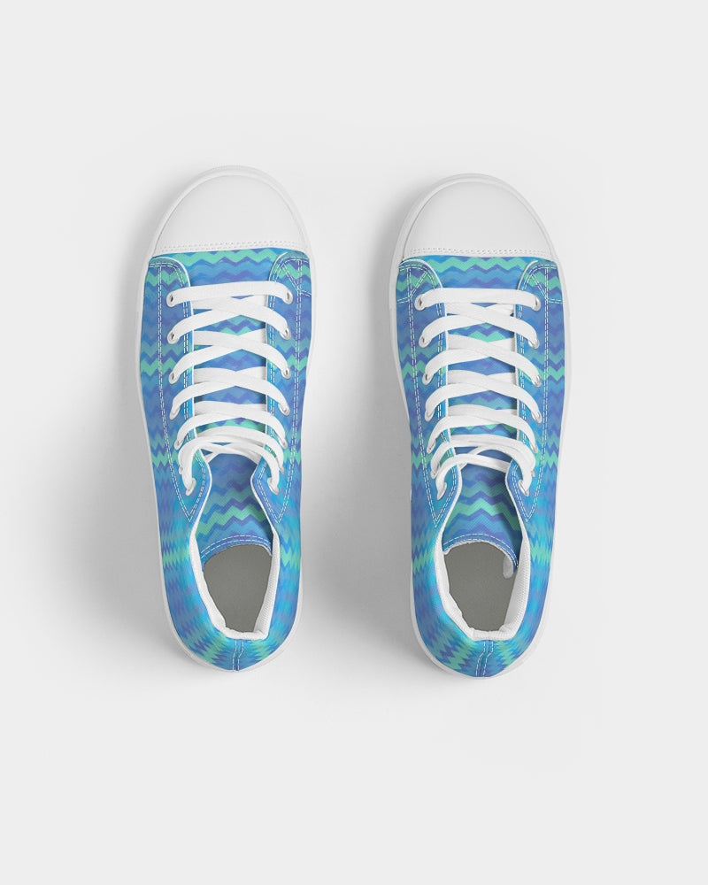 Mermaid Stripes Women's Hightop Canvas Shoe