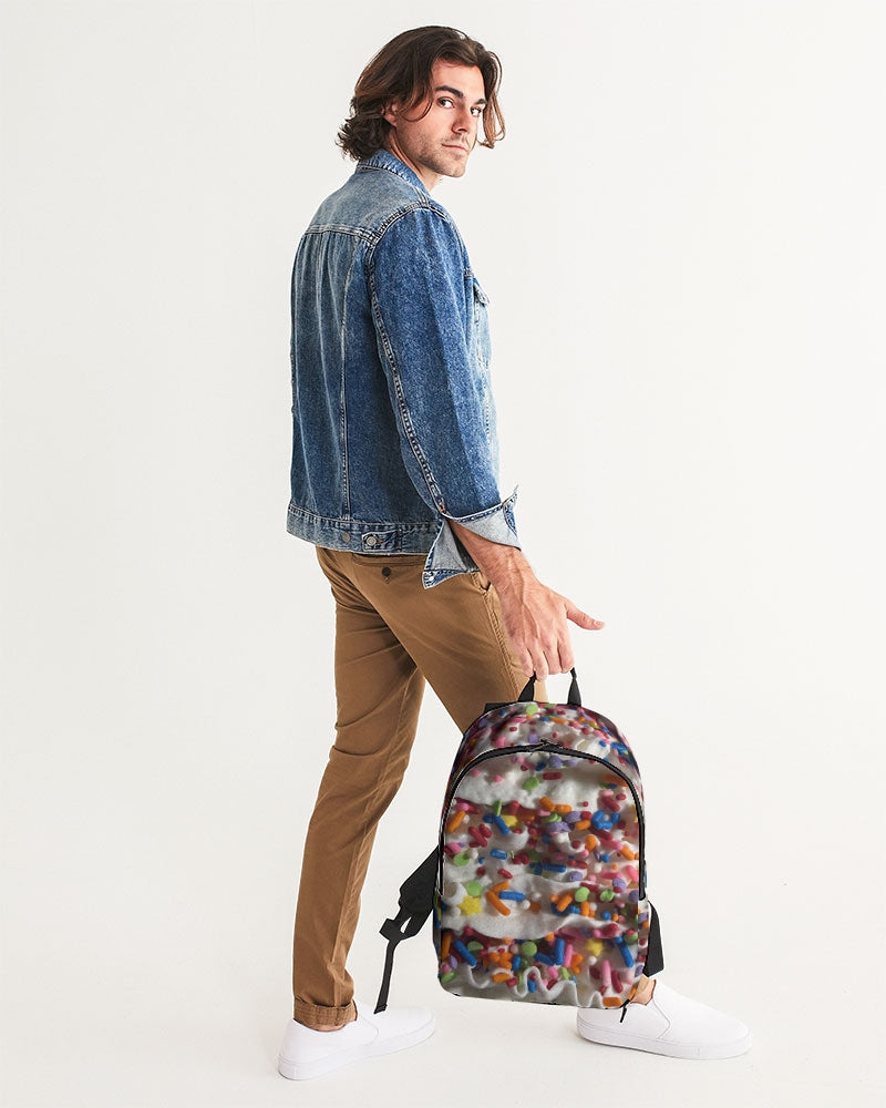 Rainbow Sprinkles On Whipped Cream Large Backpack