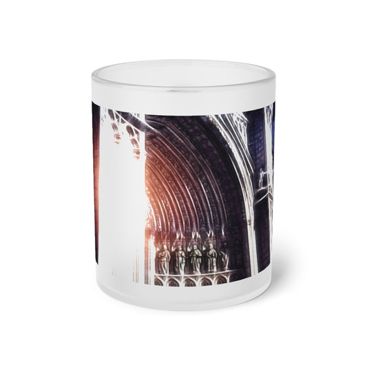 Sun In The Arch of A Cathedral Door Frosted Glass Mug