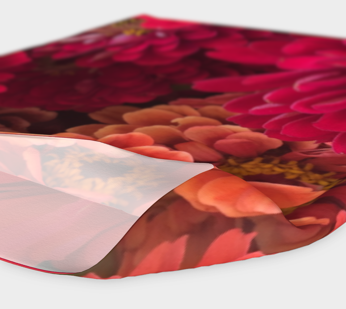 Peach and Pink Zinnias Headband
