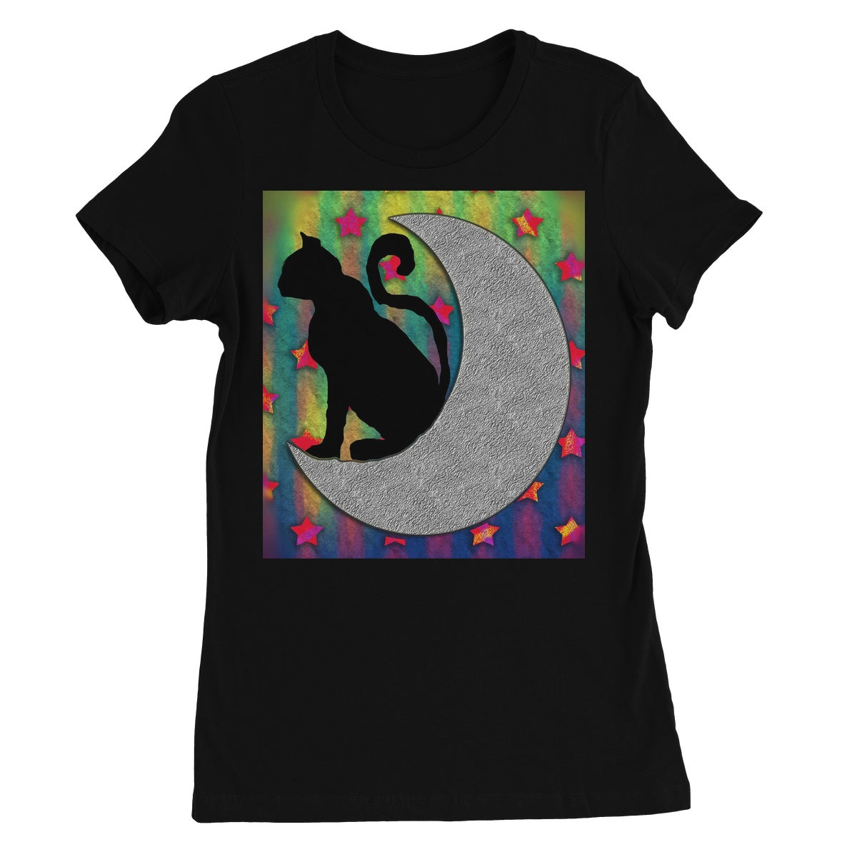 Cat On A Moon Women's Favourite T-Shirt