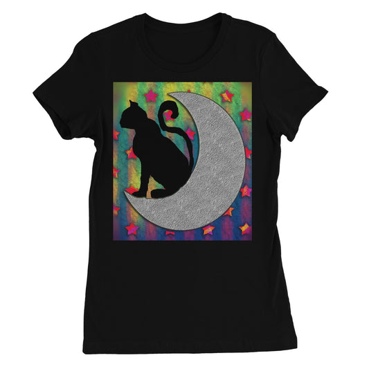 Cat On A Moon Women's Favourite T-Shirt