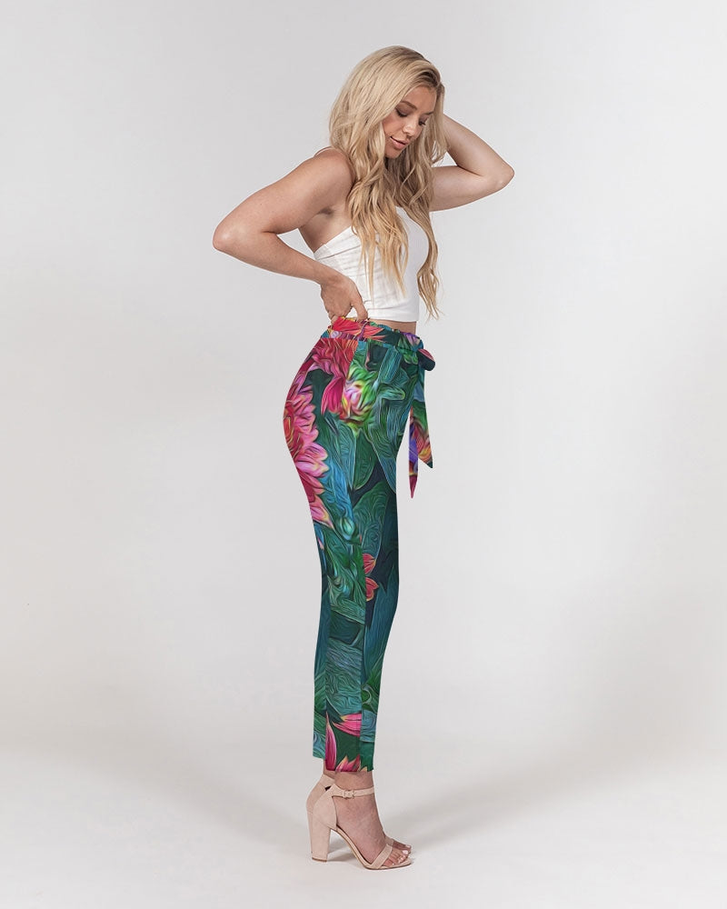 Warm Fall Mums Women's Belted Tapered Pants