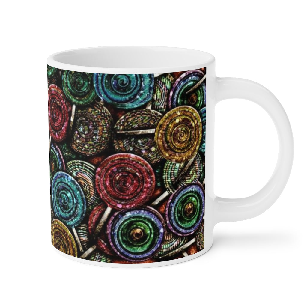 Glitter Lollipop Pattern Ceramic Mugs (11oz\15oz\20oz)
