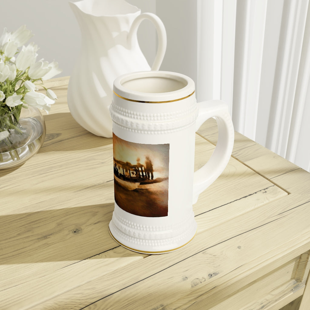 Vintage Boating Family Stein Mug