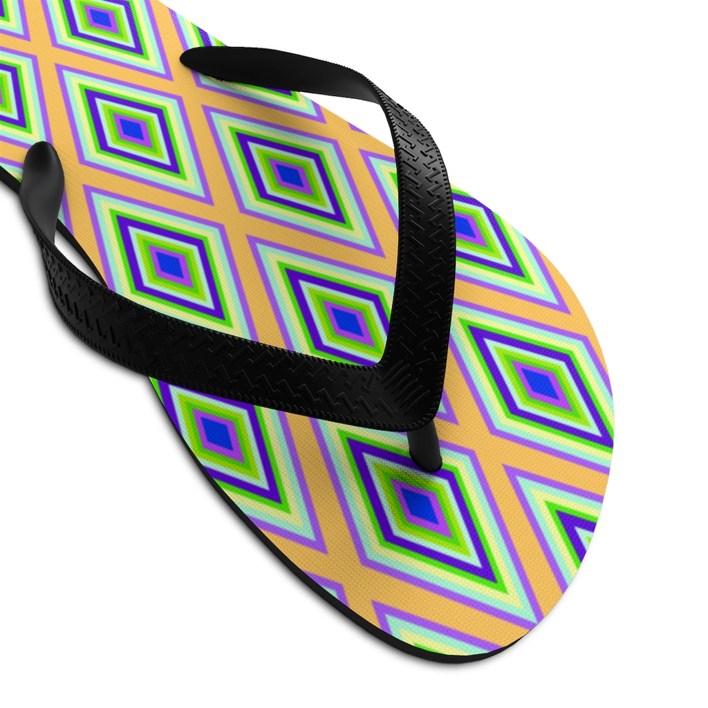 Colorful diamonds Variation 1 Unisex Flip-Flops