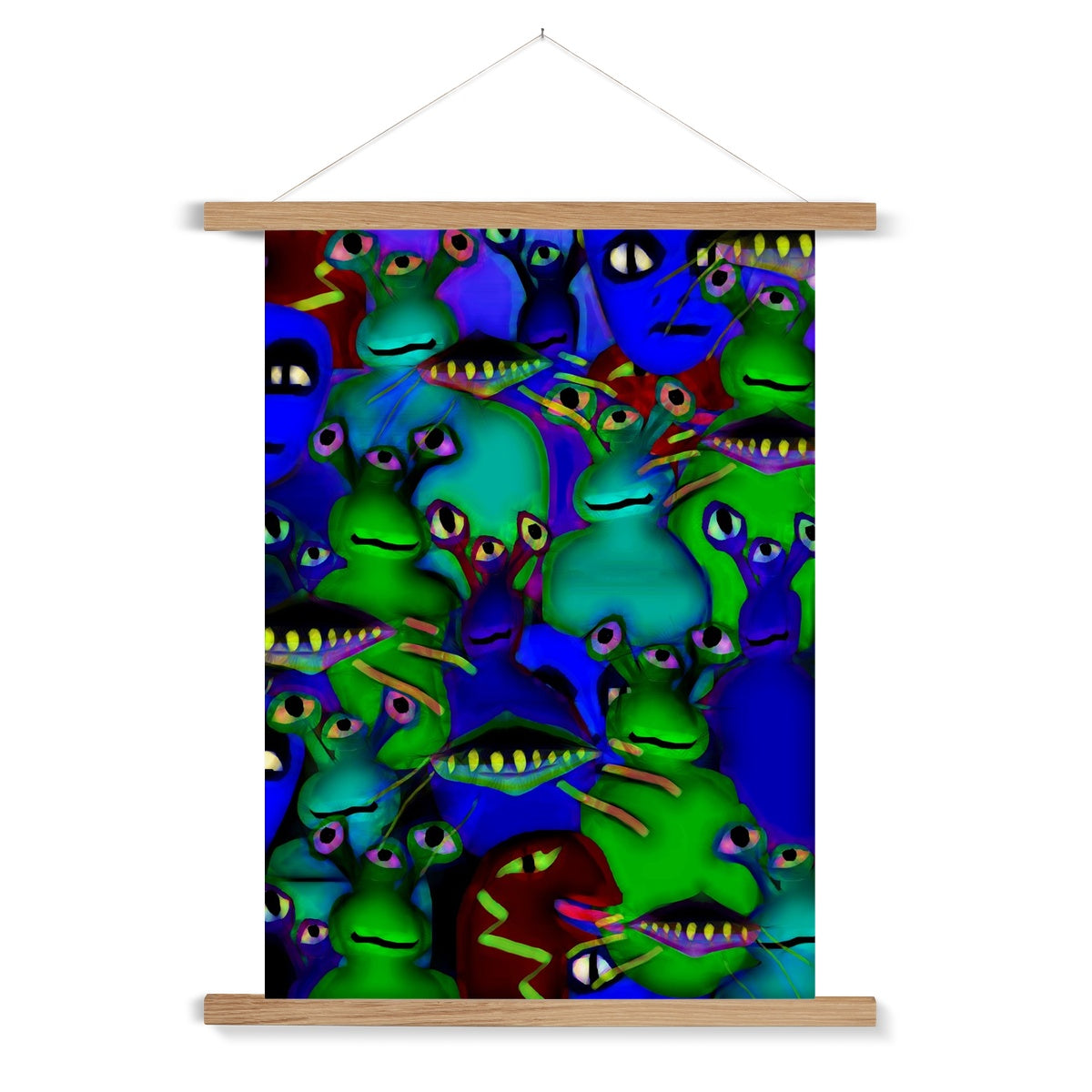 Aliens Collage Fine Art Print with Hanger