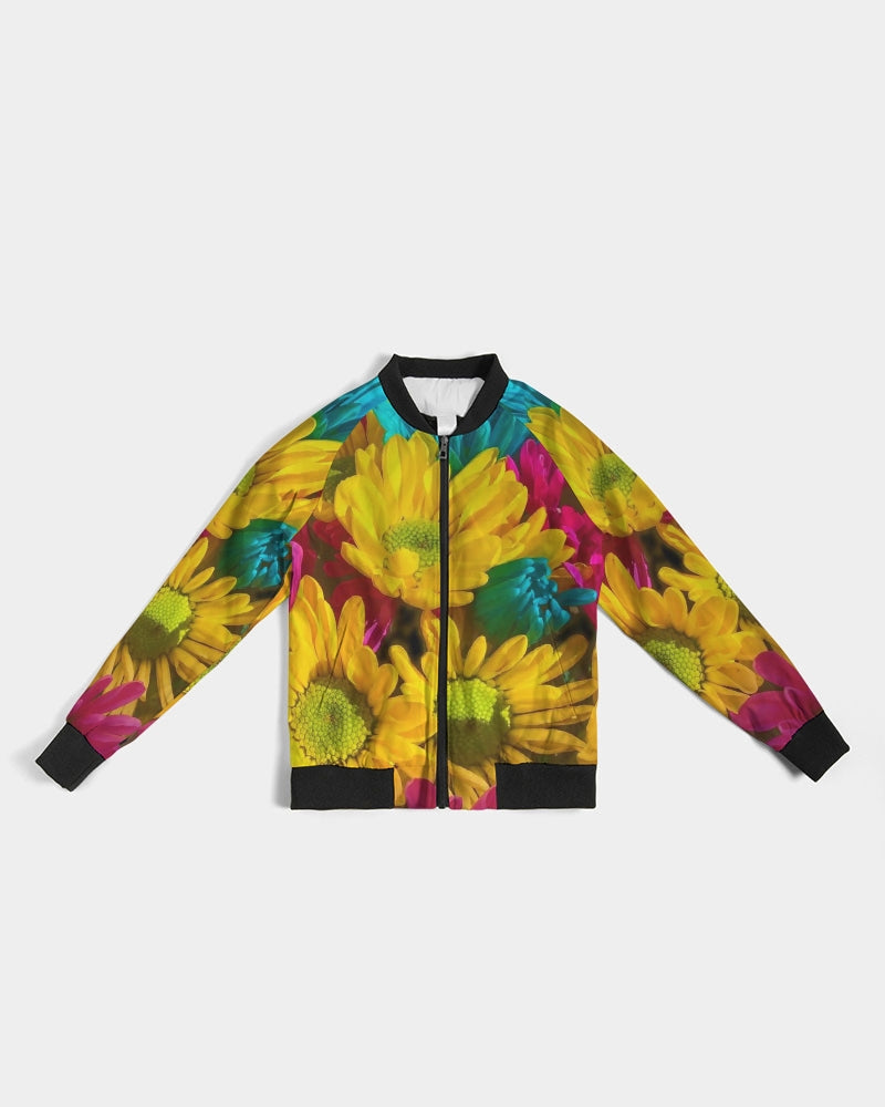 Bright Spring Daisies Women's Bomber Jacket