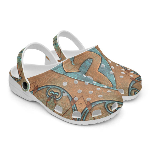 Copper Patina Kaleidoscope 413. All Over Printed Clogs