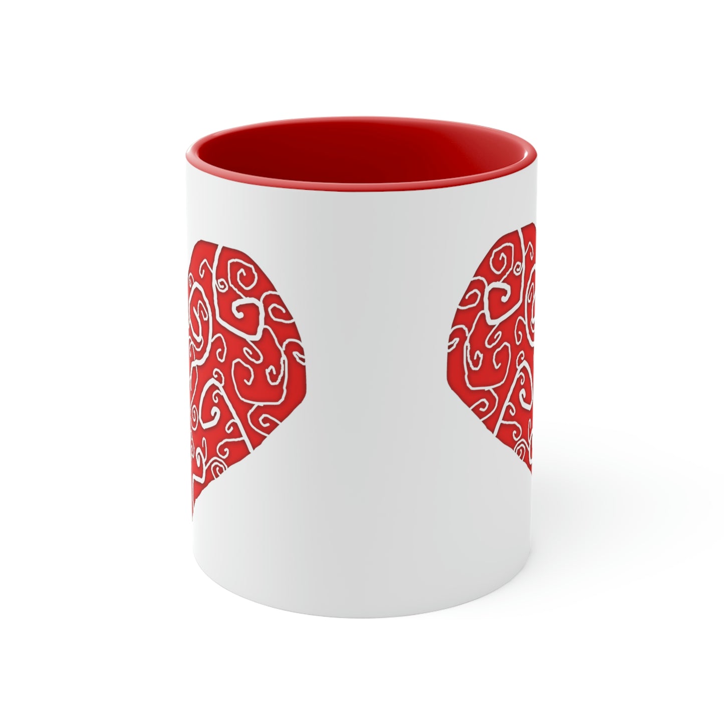 Heart Swirls Accent Mug